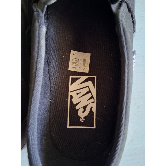 Men's Unisex EUC Vans Slip-On Sneakers Black sz.8 - Picture 8 of 11